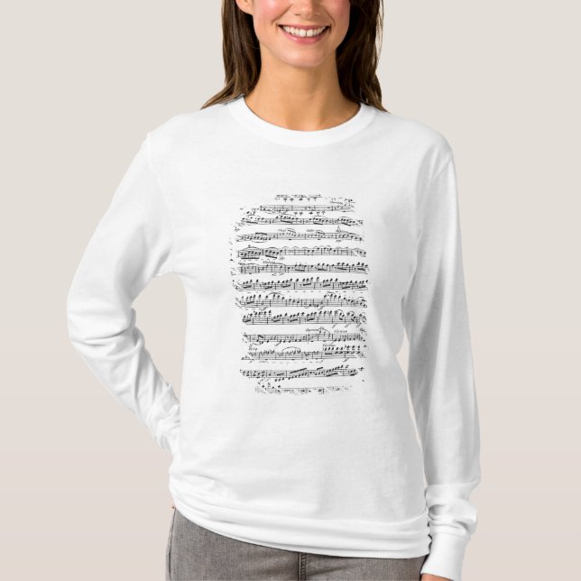 Camiseta Partitura para la insinuación a 'Egmont (Anverso)