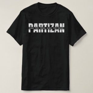 Camiseta PARTIZAN Texto Blanco