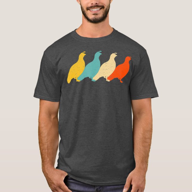 Camiseta Partridge Vintage Retro Bird Quail Grouse Lover (Anverso)