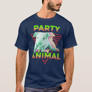 Camiseta PARTY ANIMAL Funny Pig Lover Girls Boys Kids Farme