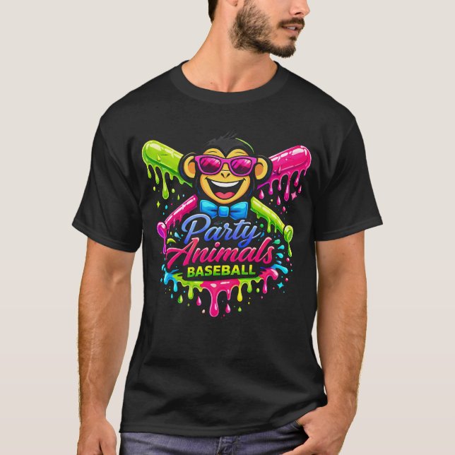Camiseta Party Animals Baseball Funny (Anverso)