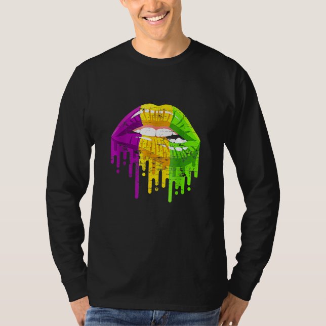 Camiseta Party Carnival Gifts Lips Mardi Gras (Anverso)