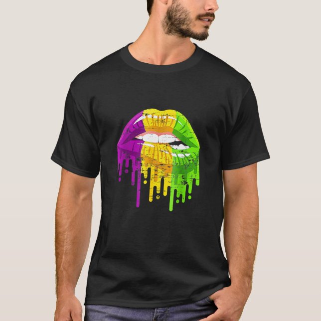 Camiseta Party Carnival Gifts Lips Mardi Gras (Anverso)