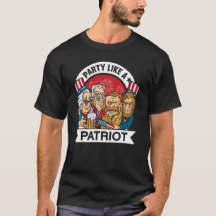 Camiseta Party Like A Patriot George Washington 4th Of Jul