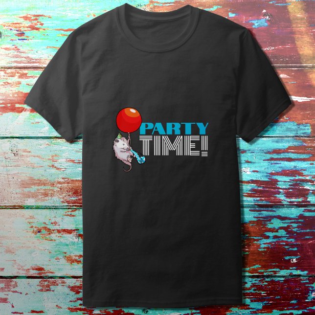 Camiseta PARTY TIME! Fiesta Possum Funny Opossum Light Text (Subido por el creador)