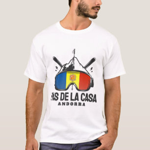 Camiseta Pas De La Casa Andorra Estación De Esquí Retro Esq