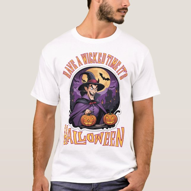 Camiseta Pasa mal en Halloween (Anverso)