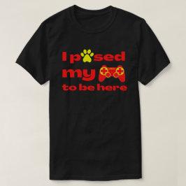Camiseta PASABA MI JUEGO PARA ESTAR AQUÍ juegos graciosos