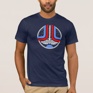 Camiseta pasada del emblema de Starfighter