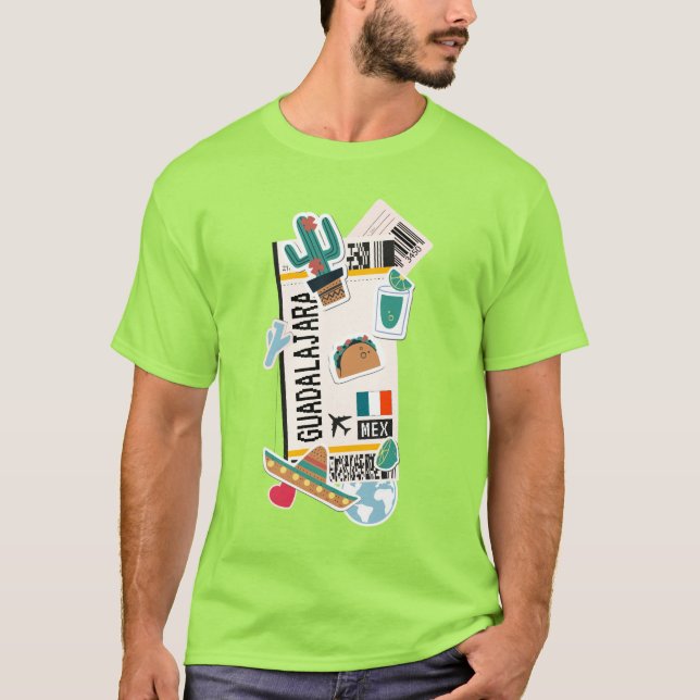 CAMISETA PASADO DE BOARDING GUADALAJARA MÉXICO (Anverso)