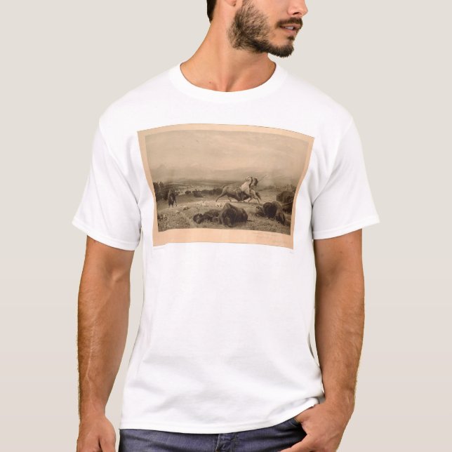 Camiseta Pasado del búfalo Bierstadt (0137A) - Unrestored (Anverso)