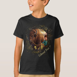 Camiseta Pasado Resonante Niño Caprichoso y Bisonte