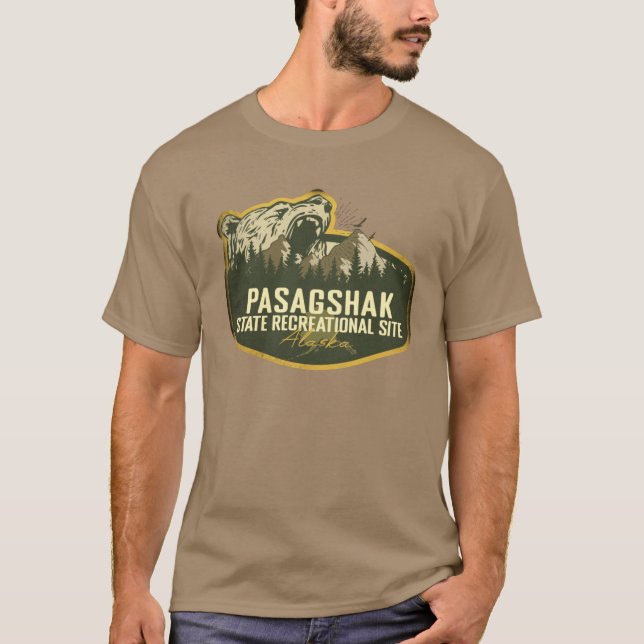 Camiseta Pasagshak State Recreation Site Alaska Camping Ret (Anverso)