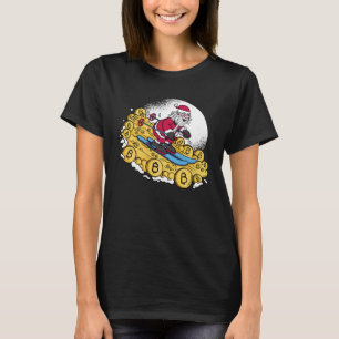 Camiseta Pasajero de Xmas Santa Bitcoin para Crypto