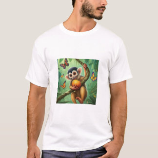 Camiseta Pasando a la diversión: Mono juguetón en la jungla