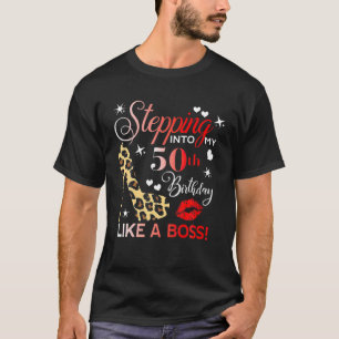 Camiseta Pasando A Mi 50 Aniversario Como Un Boss Leopard
