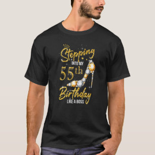 Camiseta Pasando a mis 55 años mujeres tacones altos 55