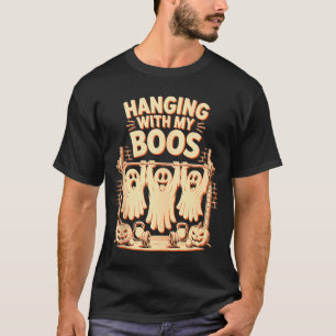 Camiseta Pasando el rato con mis fantasmas divertido entren