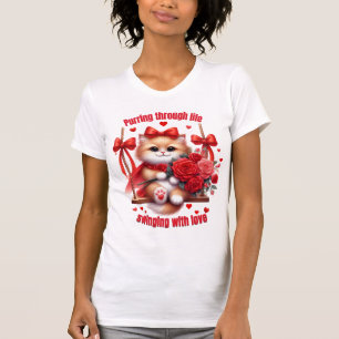 Camiseta Pasando la vida con ronroneos – Gato de San Valent