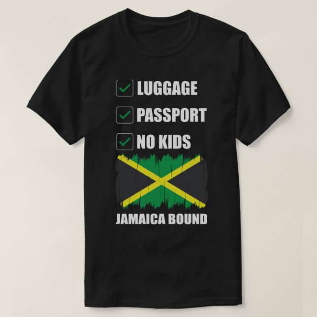 Camiseta Pasaporte de equipaje sin niños viaje de pareja li (Diseño del anverso)