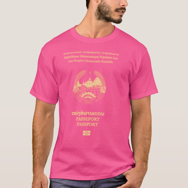Camiseta Pasaporte de Laos (Anverso)