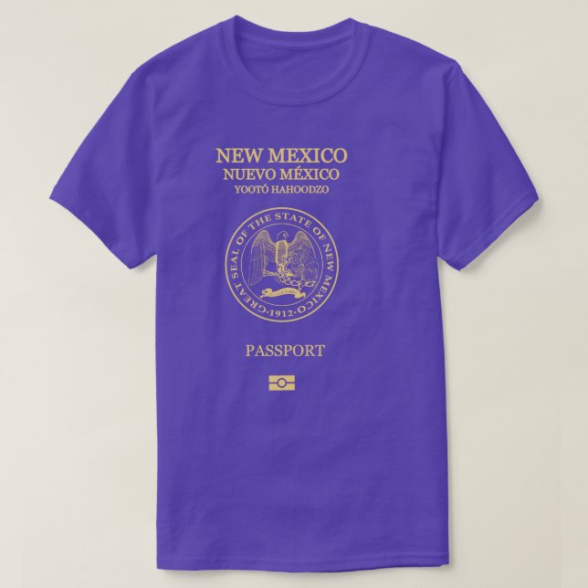 Camiseta Pasaporte de Nuevo México (Diseño del anverso)