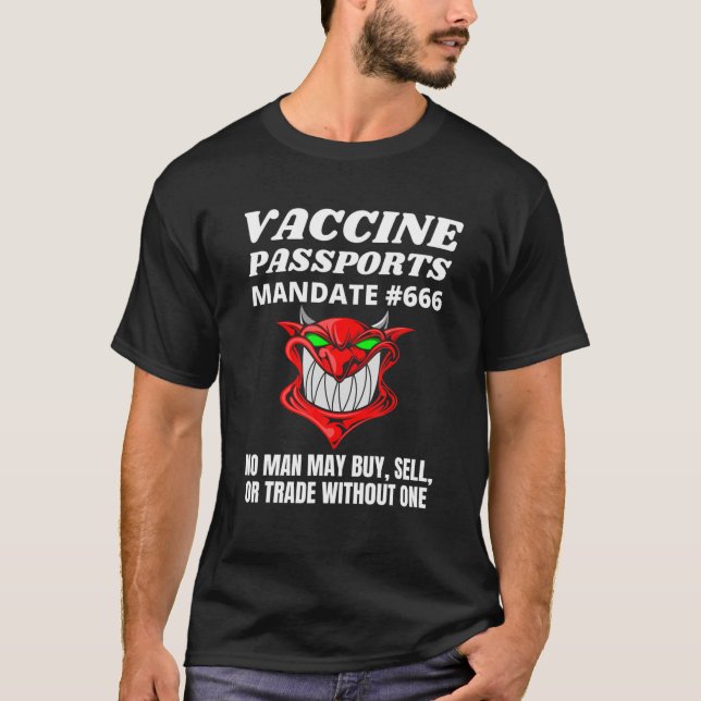Camiseta Pasaporte de Vacuna Mandato No Pasaportes de Vacun (Anverso)