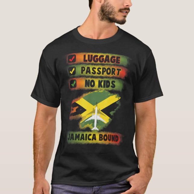 Camiseta Pasaporte De Viaje A Jamaica (Anverso)