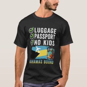 Camiseta Pasaporte para equipaje sin niños vacaciones diver