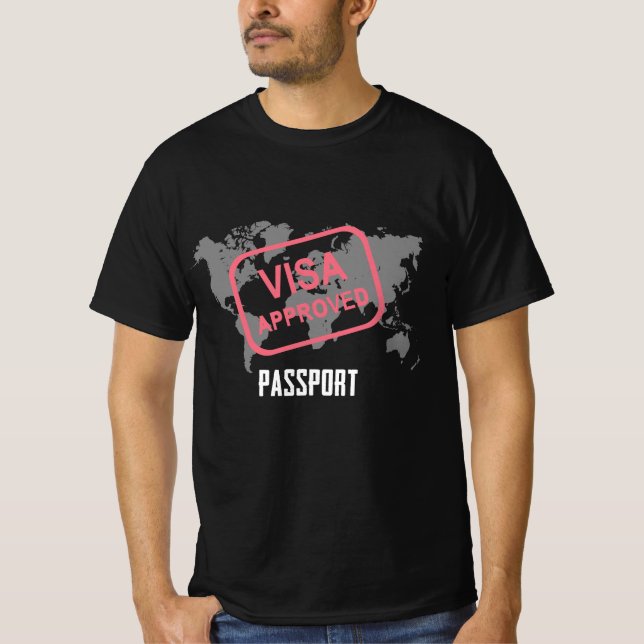 Camiseta Pasaporte ya aprobado para aventura de viaje (Anverso)