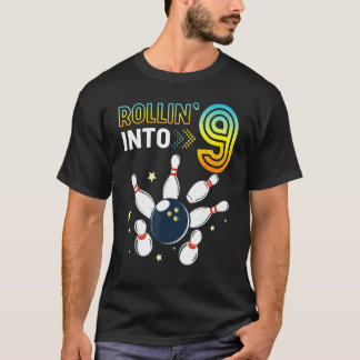 Camiseta Pasar a la bolera de cumpleaños de 9 años B Day P