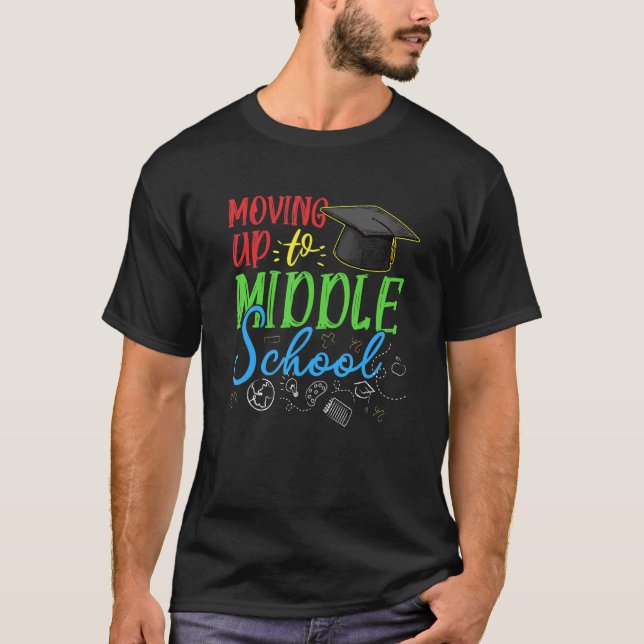 Camiseta Pasar A La Graduación De La Escuela Media (Anverso)