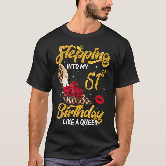 Camiseta Pasar a los 52 años como un reina leopardo (Anverso)