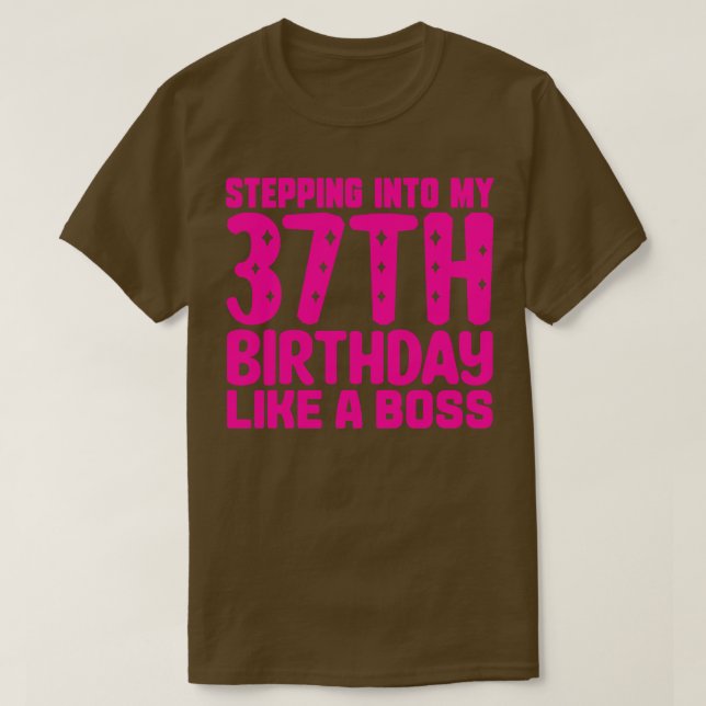 Camiseta Pasar A Mi 37 Aniversario Como Un Jefe 1 (Diseño del anverso)
