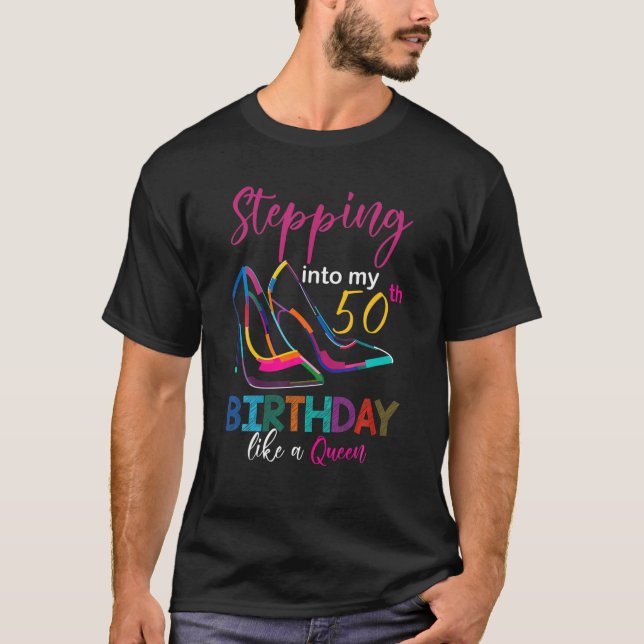 Camiseta Pasar A Mi 50 Aniversario Como Un Talón De Reina H (Anverso)