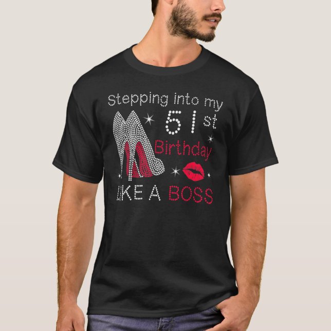 Camiseta Pasar A Mi 51 Aniversario Como Un Boss Bday W (Anverso)