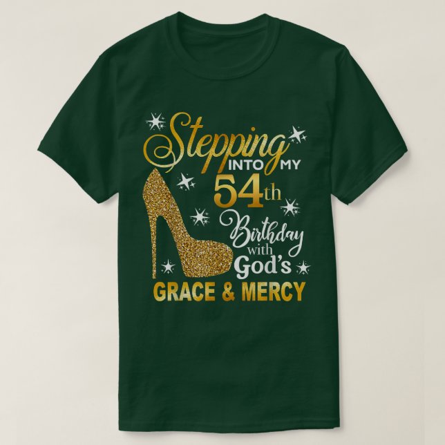 Camiseta Pasar A Mi 54º Cumpleaños Con Gracia De Los Dioses (Diseño del anverso)