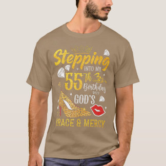 Camiseta Pasar A Mi 55° Cumpleaños Con Gods Grace Y M