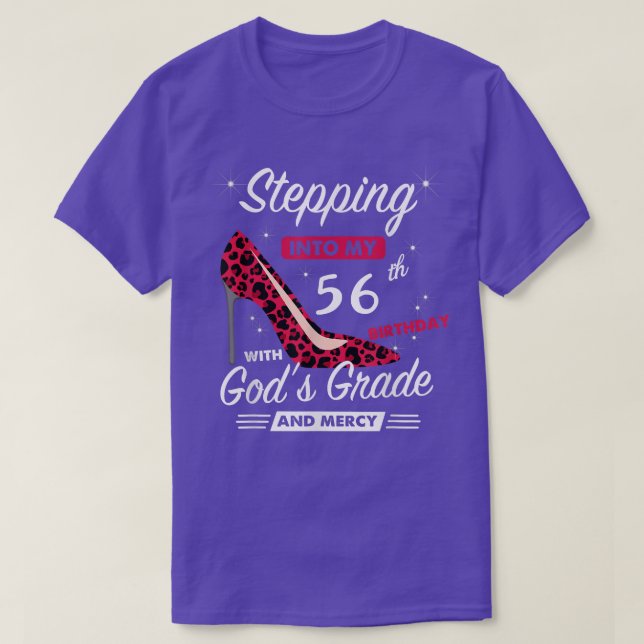 Camiseta Pasar A Mi 56º Cumpleaños Con Gracia De Los Dioses (Diseño del anverso)