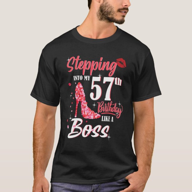 Camiseta Pasar A Mi 57 Aniversario Como Un Jefe 57 Años (Anverso)