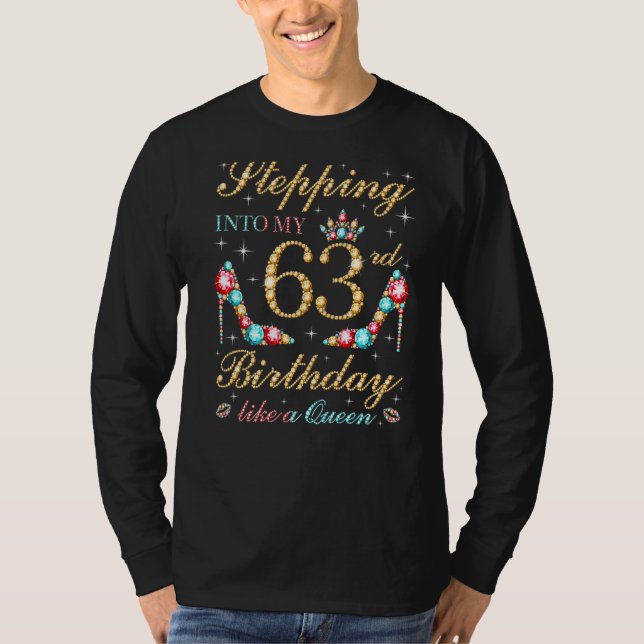 Camiseta Pasar A Mi 63 Aniversario Como Un Jefe De Reina B (Anverso)