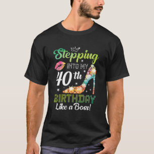 Camiseta Pasar a mi cumpleaños 40 como un jefe gracioso