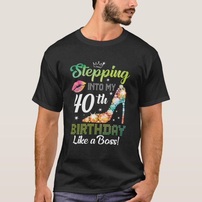 Camiseta Pasar a mi cumpleaños 40 como un jefe gracioso (Anverso)