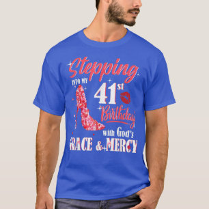 Camiseta Pasar a mi cumpleaños 41 con la gracia y la gracia
