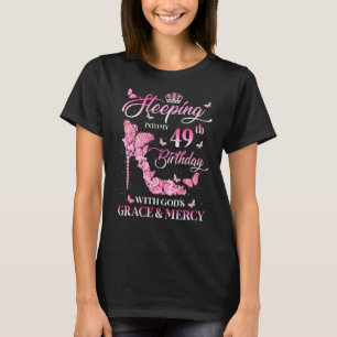 Camiseta Pasar a mi cumpleaños 49 con la gracia de Dios y