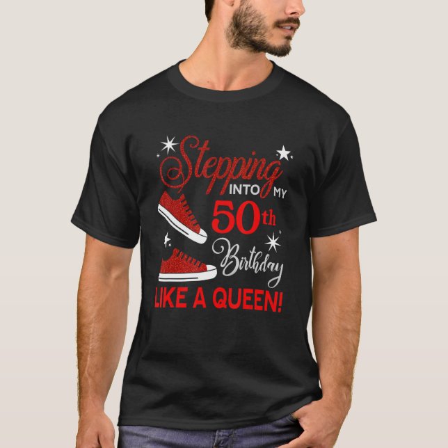 Camiseta Pasar a mi cumpleaños 50 como un cumpleaños feliz  (Anverso)