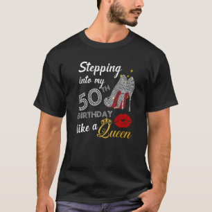 Camiseta Pasar a mi cumpleaños 50 como un Fiesta reina