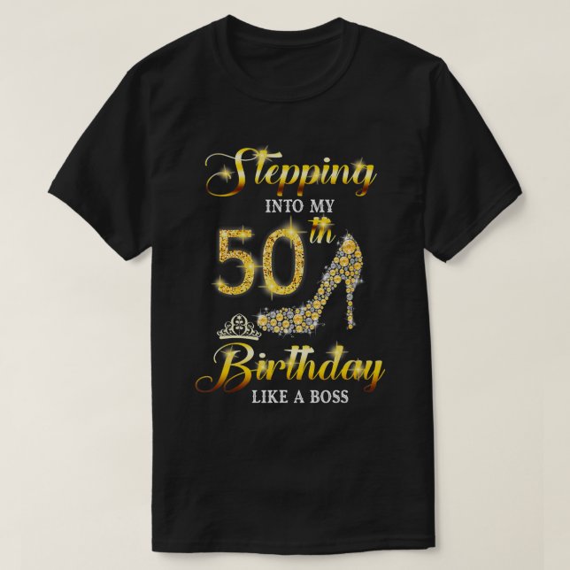 Camiseta Pasar a mi cumpleaños 50 como un regalo de jefe (Diseño del anverso)