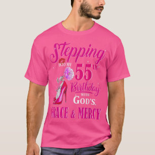 Camiseta Pasar a mi cumpleaños 55 con la gracia y la gracia