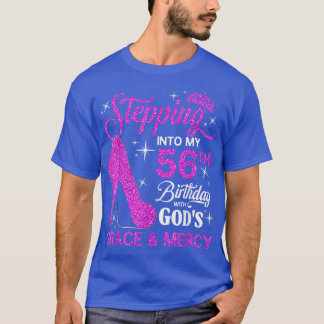 Camiseta Pasar a mi cumpleaños 56 con la gracia de Dios y